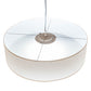 Meyda Lighting Cilindro 30" Brushed Nickel Pendant Light With White Textrene & Statuario Idalight Shade