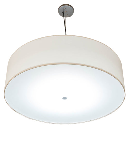 Meyda Lighting Cilindro 30" Brushed Nickel Pendant Light With White Textrene & Statuario Idalight Shade