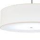 Meyda Lighting Cilindro 30" Brushed Nickel Pendant Light With White Textrene & Statuario Idalight Shade