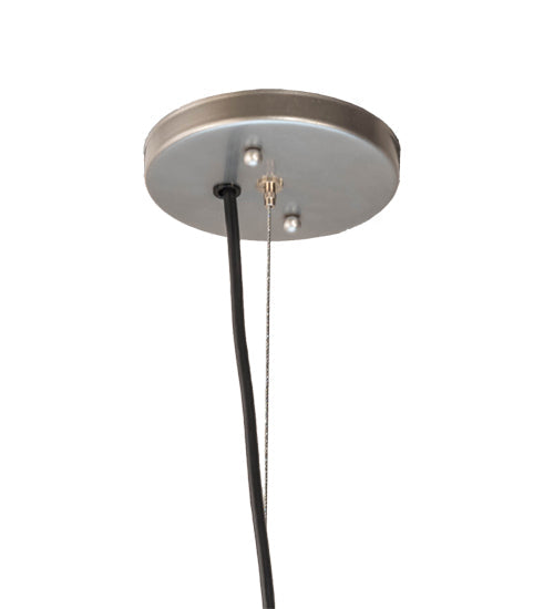 Meyda Lighting Cilindro 30" Brushed Nickel Pendant Light With White Textrene & Statuario Idalight Shade