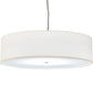 Meyda Lighting Cilindro 30" Brushed Nickel Pendant Light With White Textrene & Statuario Idalight Shade