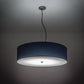 Meyda Lighting Cilindro 30" LED Brushed Nickel Pendant Light With Stone Blue Textrene & Statuario Idalight Shade