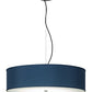 Meyda Lighting Cilindro 30" LED Brushed Nickel Pendant Light With Stone Blue Textrene & Statuario Idalight Shade