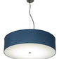 Meyda Lighting Cilindro 30" LED Brushed Nickel Pendant Light With Stone Blue Textrene & Statuario Idalight Shade