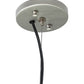 Meyda Lighting Cilindro 30" LED Brushed Nickel Pendant Light With Stone Blue Textrene & Statuario Idalight Shade
