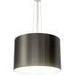 Meyda Lighting Cilindro 30" LED Brushed Stainless Steel Metal-Tex Pendant Light With White Statuario Idalight Shade Glass