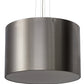 Meyda Lighting Cilindro 30" LED Brushed Stainless Steel Metal-Tex Pendant Light With White Statuario Idalight Shade Glass