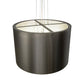 Meyda Lighting Cilindro 30" LED Brushed Stainless Steel Metal-Tex Pendant Light With White Statuario Idalight Shade Glass