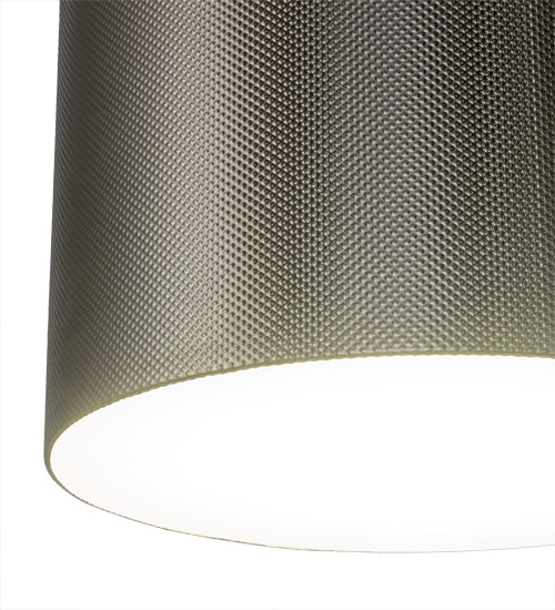 Meyda Lighting Cilindro 30" LED Brushed Stainless Steel Metal-Tex Pendant Light With White Statuario Idalight Shade Glass