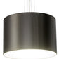 Meyda Lighting Cilindro 30" LED Brushed Stainless Steel Metal-Tex Pendant Light With White Statuario Idalight Shade Glass