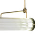 Meyda Lighting Cilindro 30" LED Natural Brass Pipette Pendant Light With Clear Shade Glass