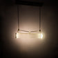 Meyda Lighting Cilindro 30" LED Natural Brass Pipette Pendant Light With Clear Shade Glass