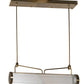 Meyda Lighting Cilindro 30" LED Natural Brass Pipette Pendant Light With Clear Shade Glass