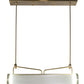 Meyda Lighting Cilindro 30" LED Natural Brass Pipette Pendant Light With Clear Shade Glass
