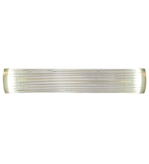 Meyda Lighting Cilindro 30" LED Natural Brass Pipette Pendant Light With Clear Shade Glass