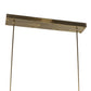Meyda Lighting Cilindro 30" LED Natural Brass Pipette Pendant Light With Clear Shade Glass