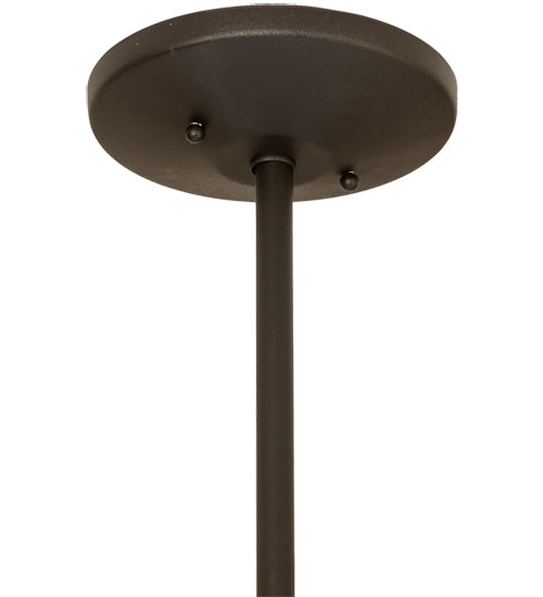 Meyda Lighting Cilindro 30" Textured Black Tapered Pendant Light With Black Textrene Shade