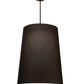 Meyda Lighting Cilindro 30" Textured Black Tapered Pendant Light With Black Textrene Shade