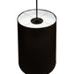 Meyda Lighting Cilindro 30" Textured Black Tapered Pendant Light With Black Textrene Shade
