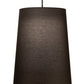 Meyda Lighting Cilindro 30" Textured Black Tapered Pendant Light With Black Textrene Shade