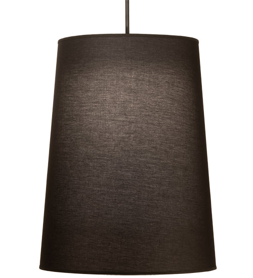 Meyda Lighting Cilindro 30" Textured Black Tapered Pendant Light With Black Textrene Shade