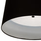 Meyda Lighting Cilindro 30" Textured Black Tapered Pendant Light With Black Textrene Shade