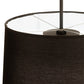 Meyda Lighting Cilindro 30" Textured Black Tapered Pendant Light With Black Textrene Shade