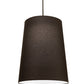 Meyda Lighting Cilindro 30" Textured Black Tapered Pendant Light With Black Textrene Shade