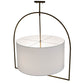 Meyda Lighting Cilindro 31" 3-Light Antique Brass Cambre Pendant Light With White Textrene Shade