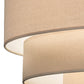 Meyda Lighting Cilindro 31" 4-Light 5-Tier Nickel Pendant Light With Cream Textrene Shade