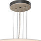 Meyda Lighting Cilindro 31" 4-Light 5-Tier Nickel Pendant Light With Cream Textrene Shade
