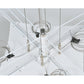 Meyda Lighting Cilindro 31" 4-Light 5-Tier Nickel Pendant Light With Laura Cream Textrene Shade