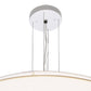 Meyda Lighting Cilindro 31" 4-Light 5-Tier Nickel Pendant Light With Laura Cream Textrene Shade