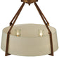 Meyda Lighting Cilindro 31" 4-Light Cortez Gold Lucy Semi-flush Mount Ceiling Light With Cream Textrene Shade