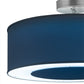 Meyda Lighting Cilindro 31" LED Nickel Pendant Light With Stone Blue Textrene & Statuario Idalight Shade