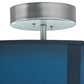 Meyda Lighting Cilindro 31" LED Nickel Pendant Light With Stone Blue Textrene & Statuario Idalight Shade