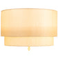 Meyda Lighting Cilindro 32" 10-Light Brass Tint Lujoso Semi-flush Mount Light With Beige & White Shade Glass