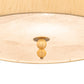 Meyda Lighting Cilindro 32" 10-Light Brass Tint Lujoso Semi-flush Mount Light With Beige & White Shade Glass