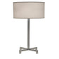 Meyda Lighting Cilindro 32" 2-Light Extreme Chrome Table Lamp With White Linen Shade