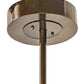 Meyda Lighting Cilindro 32" 3-Light Antique Hammered Gold Weave-Tex Cascading Chandelier With Silver Mica Shade Glass
