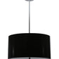Meyda Lighting Cilindro 32" 4-Light Brushed Nickel Pendant Light With Black Paper Shade