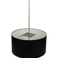 Meyda Lighting Cilindro 32" 4-Light Brushed Nickel Pendant Light With Black Paper Shade