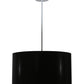 Meyda Lighting Cilindro 32" 4-Light Brushed Nickel Pendant Light With Black Paper Shade