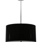 Meyda Lighting Cilindro 32" 4-Light Brushed Nickel Pendant Light With Black Paper Shade
