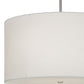 Meyda Lighting Cilindro 32" 4-Light Brushed Nickel Powder Coat Papel Blanco Pendant Light With White Paper Shade