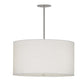 Meyda Lighting Cilindro 32" 4-Light Brushed Nickel Powder Coat Papel Blanco Pendant Light With White Paper Shade