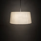 Meyda Lighting Cilindro 32" 4-Light Brushed Nickel Tapered Pendant Light With Ruffled Ivory Textrene Shade