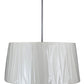 Meyda Lighting Cilindro 32" 4-Light Brushed Nickel Tapered Pendant Light With Ruffled Ivory Textrene Shade