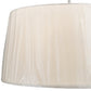 Meyda Lighting Cilindro 32" 4-Light Brushed Nickel Tapered Pendant Light With Ruffled Ivory Textrene Shade
