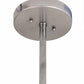 Meyda Lighting Cilindro 32" 4-Light Brushed Nickel Tapered Pendant Light With Ruffled Ivory Textrene Shade